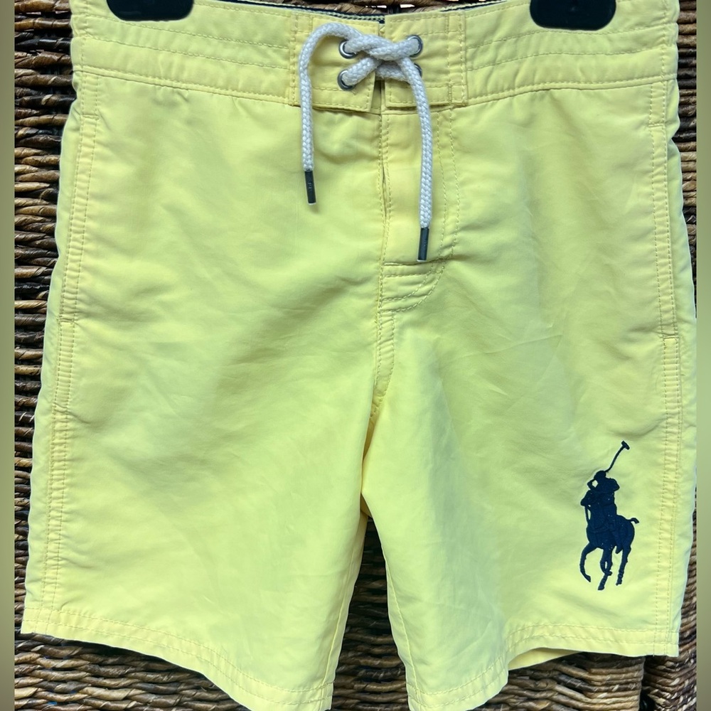 Polo by‎ Ralph Lauren Yellow Athletic Shorts with Elastic Waistband-Youth size:6